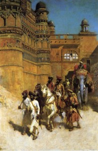 Maharaja of Gwalior near his fort, painted by Lord Edwin Weeks.  Copyright: Wikipedia Commons
