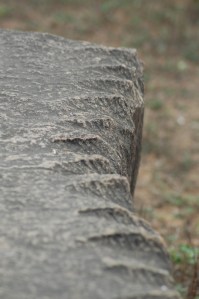 Detail of the notches on the boulders
