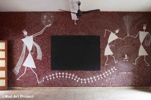 Creation by Warli artist Rajesh Chaity Vangad, Ganjad
